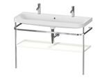 Duravit Happy D.2 Plus Möbelwaschtisch-Kombination HP4849O36360000 117,5x49cm, 1 Hahnloch, mit Metallkonsole, weiß seidenmatt