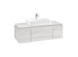 Villeroy & Boch Legato Waschtischunterschrank B757L0E8 120x38x50cm, mit LED-Beleuchtung, White Wood
