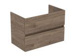 Ideal Standard Eurovit Plus Möbelwaschtisch-Paket R0574Y9 Nussbaum geflammt, 81,5x45x56,5cm, 1 Hahnloch