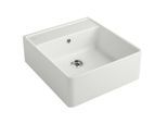 Villeroy und Boch Spülstein Einzelbecken 632061SM Ablaufgarnitur, Handbetätigung, Befestigungssatz, Steam
