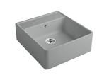 Villeroy und Boch Spülstein Einzelbecken 632062SL Ablaufgarnitur, Exzenterbetätigung, Befestigungssatz, Stone