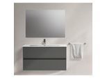 Ideal Standard Eurovit Plus Waschtisch Möbelpaket R0575TI mit Unterschrank, hochglanz grau, 101cm