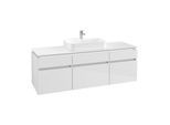 Villeroy & Boch Legato Waschtischunterschrank B762L0DH 160x55x50cm, mit LED-Beleuchtung, Glossy White