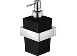 Steinberg Seifenspender Serie 460 4608002 chrom, Glas schwarz satiniert, Wandmodell