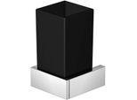 Steinberg Glashalter Serie 460 mit Glas schwarz satiniert, chrom, Messing