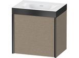 Duravit XViu Waschtisch-Unterschrank XV4631NB211P 45x33,3cm, 1 Tür, rechts, ohne Hahnloch, schwarz matt, Rahmen P, eiche kaschmir