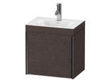 Duravit XViu Waschtisch-Unterschrank XV4631OB272C 45x33,3cm, 1 Tür, rechts, 1 Hahnloch, schwarz matt, Rahmen C, eiche dunkel gebürstet