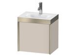 Duravit XViu Waschtisch-Unterschrank XV4631OB191P 45x33,3cm, 1 Tür, rechts, 1 Hahnloch, champagner matt, Rahmen P, taupe matt