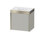 Duravit XViu Waschtisch-Unterschrank XV4631NB180C 45x33,3cm, 1 Tür, rechts, ohne Hahnloch, champagner matt, Rahmen C, graphit supermatt