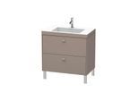 Duravit Brioso c-bonded Waschtisch mit Unterbau BR4701N4343, 80x48cm, Basalt Matt, ohne Hahnloch
