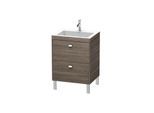 Duravit Brioso c-bonded Waschtischunterschrankset BR4700N1051 60 x 48 cm, chrom/Pine Terra, ohne Hahnloch