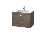 Duravit Brioso c-bonded Waschtischunterschrankset BR4606N1051 80 x 48 cm, chrom/Pine Terra, ohne Hahnloch
