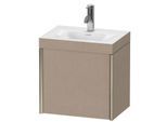 Duravit XViu Waschtisch-Unterschrank XV4630OB175C 45x33,3cm, 1 Tür, links, 1 Hahnloch, champagner matt, Rahmen C, leinen