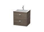 Duravit Brioso c-bonded Waschtischunterschrankset BR4605N1051 60 x 48 cm, chrom/Pine Terra, ohne Hahnloch