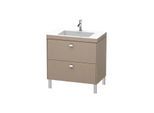 Duravit Brioso c-bonded Waschtisch mit Unterbau BR4701N1075, 80x48cm, Leinen/Chrom, ohne Hahnloch