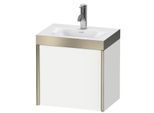 Duravit XViu Waschtisch-Unterschrank XV4630OB118P 45x33,3cm, 1 Tür, links, 1 Hahnloch, champagner matt, Rahmen P, weiß matt