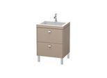 Duravit Brioso c-bonded Waschtisch mit Unterbau BR4700N1075, 60x48cm, Leinen/Chrom, ohne Hahnloch