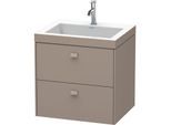 Duravit Brioso c-bonded Waschtisch mit Unterbau BR4605O4343, 60x48cm, Basalt Matt, 1 Hahnloch