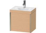 Duravit XViu Waschtisch-Unterschrank XV4630OB112C 45x33,3cm, 1 Tür, links, 1 Hahnloch, champagner matt, Rahmen C, eiche gebürstet