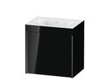 Duravit XViu Waschtisch-Unterschrank XV4630NB240C 45x33,3cm, 1 Tür, links, ohne Hahnloch, schwarz matt, Rahmen C, schwarz hochglanz