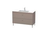 Duravit Brioso c-bonded Waschtisch mit Unterbau BR4703N4343, 120x48cm, Basalt Matt, ohne Hahnloch