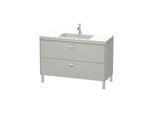 Duravit Brioso c-bonded Waschtisch mit Unterbau BR4703O1007, 120x48cm, Betongrau/Chrom, 1 Hahnloch