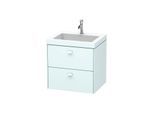 Duravit Brioso c-bonded Waschtisch mit Unterbau BR4605N0909 60x48cm, Lichtblau Matt, ohne Hahnloch
