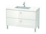 Duravit Brioso c-bonded Waschtisch mit Unterbau BR4703O2222, 120x48cm, Weiß Hochglanz, 1 Hahnloch