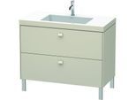 Duravit Brioso c-bonded Waschtisch mit Unterbau BR4702O9191, 100x48cm, Taupe, 1 Hahnloch