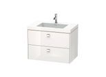 Duravit Brioso c-bonded Waschtisch mit Unterbau BR4606N1022, 80x48cm Weiß Hochgl./Chrom, o. Hahnl.