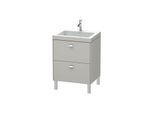 Duravit Brioso c-bonded Waschtisch mit Unterbau BR4700O1007, 60x48cm, Betongrau/Chrom, 1 Hahnl.