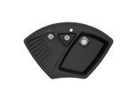 Villeroy und Boch Arena Eck Eckspüle 672901S5 Ablaufgarnitur, Handbetätigung, Resteschale, Ebony