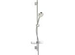 Hansa Hansabasicjet Brausestangen-Set 44670113 920 mm, Handbrause einstrahlig, Seifenschale, chrom, d= 18mm