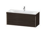 Duravit XViu Waschtisch-Unterschrank XV4617OB169C 120x48cm, 2 Schubkästen, 1 Hahnloch, champagner matt, Rahmen C, nussbaum gebürstet