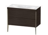 Duravit XViu Waschtisch-Unterschrank XV4711NB169C 100x48cm, 2 Auszüge, ohne Hahnloch, champagner matt, Rahmen C, nussbaum gebürstet
