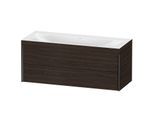 Duravit XViu Waschtisch-Unterschrank XV4617NB269C 120x48cm, 2 Schubkästen, ohne Hahnloch, schwarz matt, Rahmen C, nussbaum gebürstet