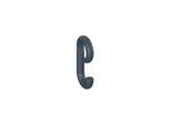 Hewi 477 Haken 477.30B02092 105x50mm, zum Aufschieben, matt, anthrazitgrau