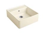Villeroy und Boch Spülstein Einzelbecken 632062KR Ablaufgarnitur, Exzenterbetätigung, Befestigungssatz, Crema