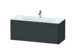 Duravit XViu Waschtisch-Unterschrank XV4612OB249C 120x48cm, 1 Auszug, 1 Hahnloch, schwarz matt, Rahmen C, graphit matt