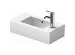 Duravit Handwaschbecken Vero 50 x 25cm 07035000001 weiss mit WonderGliss, 2 Hahnlöcher vorgestochen