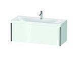 Duravit XViu Waschtisch-Unterschrank XV4612OB285C 120x48cm, 1 Auszug, 1 Hahnloch, schwarz matt, Rahmen C, weiß hochglanz