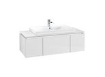 Villeroy & Boch Legato Waschtischunterschrank B696L0DH 120x38x50cm, mit LED-Beleuchtung, Glossy White