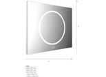 Emco Mi 240+ LED-Lichtspiegel 106080008000200 800 x 800 mm, mit einem runden Lichtausschnitt