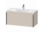 Duravit XViu Waschtisch-Unterschrank XV4611OB291C 100x48cm, 1 Auszug, 1 Hahnloch, schwarz matt, Rahmen C, taupe matt