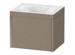 Duravit XViu Waschtisch-Unterschrank XV4609NB111C 60x48cm, 1 Auszug, ohne Hahnloch, champagner matt, Rahmen C, eiche kaschmir