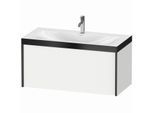 Duravit XViu Waschtisch-Unterschrank XV4611OB218P 100x48cm, 1 Auszug, 1 Hahnloch, schwarz matt, Rahmen P, weiß matt