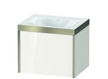 Duravit XViu Waschtisch-Unterschrank XV4609NB122P 60x48cm, 1 Auszug, ohne Hahnloch, champagner matt, Rahmen P, weiß hochglanz