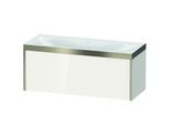 Duravit XViu Waschtisch-Unterschrank XV4612NB122P 120x48cm, 1 Auszug, ohne Hahnloch, champagner matt, Rahmen P, weiß hochglanz