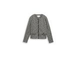 TOM TAILOR Damen Regular Fit Bouclé Jacke, schwarz, Meliert, Gr. M