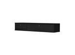 TV-Board HAMMEL FURNITURE "Mistral Fernsehschrank, Medienmöbel, Hängend", schwarz (schwarz gebeizt), B:133cm H:22,4cm T:32,5cm, Holzwerkstoff, MDF, Massivholz, Sideboards, TV-Board, Schublade und Klapptür, Lowboard, B: 133 cm